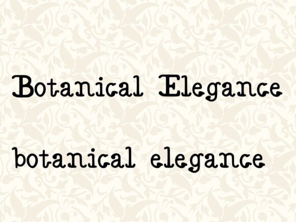 Botanical Elegance: A Font for Refined Editorial Design