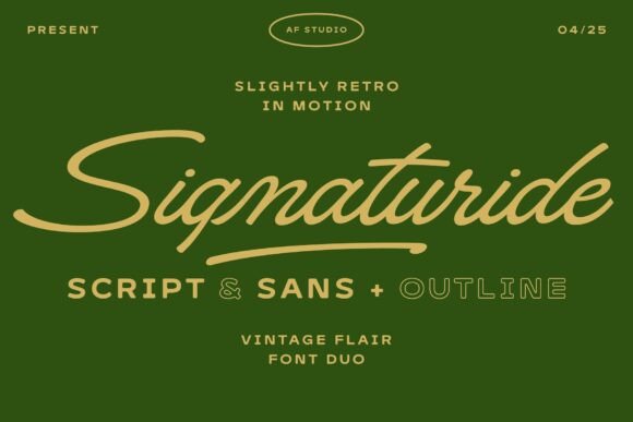 Signaturide: A Versatile Font Duo for Creative Branding