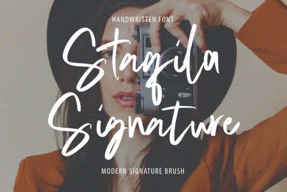 Staqila Signature: A Bold and Expressive Brush Font for Branding